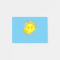 Joyeux dessin de face de soleil