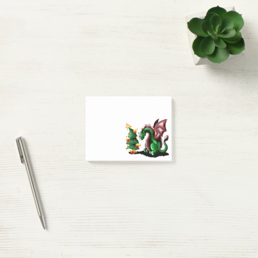 Post-it® Joyeux dragon de Noël (Bureau)