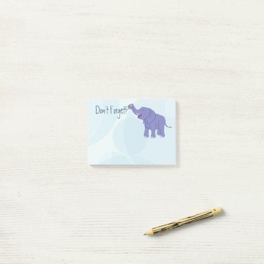 Post-it® Joyeux éléphant (Sur un bureau)