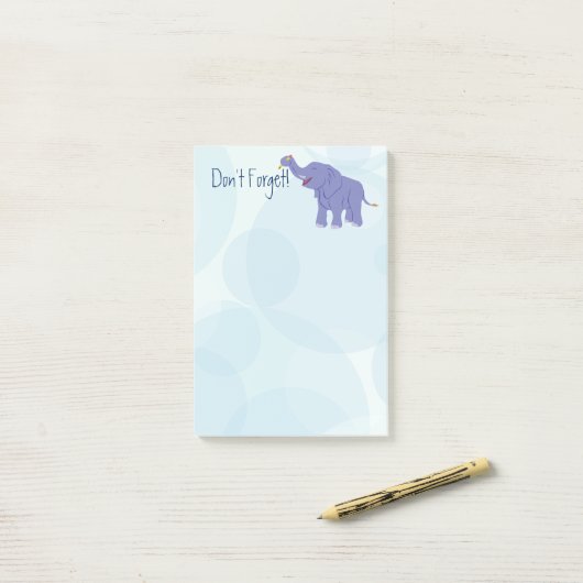 Post-it® Joyeux éléphant (Sur un bureau)