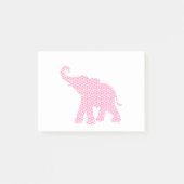 Post-it® Joyeux Eléphant Rose Art Motif mou (Devant)