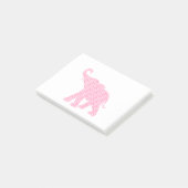 Post-it® Joyeux Eléphant Rose Art Motif mou (Incliné)