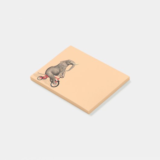 Post-it® Joyeux Éléphant Sur Tricycle (Incliné)