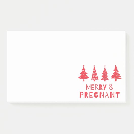Post-it® Joyeux et enceinte à Noël (Devant)