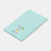 Post-it® Joyeux Flamant rose Rose De Noël Avec Palmier (Incliné)