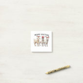 Post-it® Joyeux Goatmas Animal Chèvre Amour Joyeux Noël (Sur un bureau)