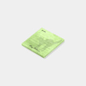Post-it® Joyeux Halloween Chat noir Lime-Green Grunge (Incliné)