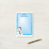 Post-it® Joyeux Howlidays Eskimo Dog (Sur un bureau)