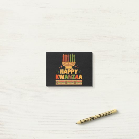 Post-it® Joyeux Kwanzaa (Sur un bureau)
