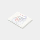 Post-it® Joyeux manchots de Noël en Écharpes d'hiver (Incliné)