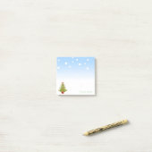 Post-it® Joyeux Noël, Arbre de Noël à l'aquarelle (Sur un bureau)