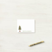 Post-it® Joyeux Noël | Arbre de Noël de fête (Sur un bureau)