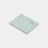 Post-it® Joyeux Noël avec une chaîne d'ornements (Incliné)