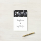 Post-it® Joyeux Noël & Bonne Année, Vin Champagne (Sur un bureau)