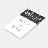 Post-it® Joyeux Noël & Bonne Année, Vin Champagne (Incliné)