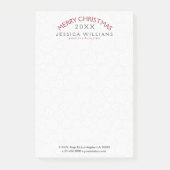 Post-it® Joyeux Noël Courbé Design de texte (Devant)