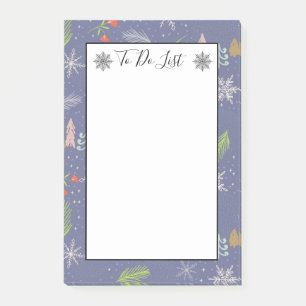 Post-it® Joyeux Noël dessiné à la main arbres neige à faire