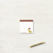 Post-it® Joyeux Noël, Giraffe Santa Hat - Personnalisé (Sur un bureau)