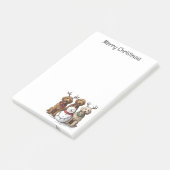 Post-it® Joyeux Noël Goldendoodle Chiens (Incliné)