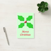 Post-it® Joyeux Noël Holly Custom Post il note Pad (Bureau)