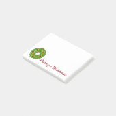 Post-it® Joyeux Noël Holly Wreath Cookie Xmas Post-its (Incliné)
