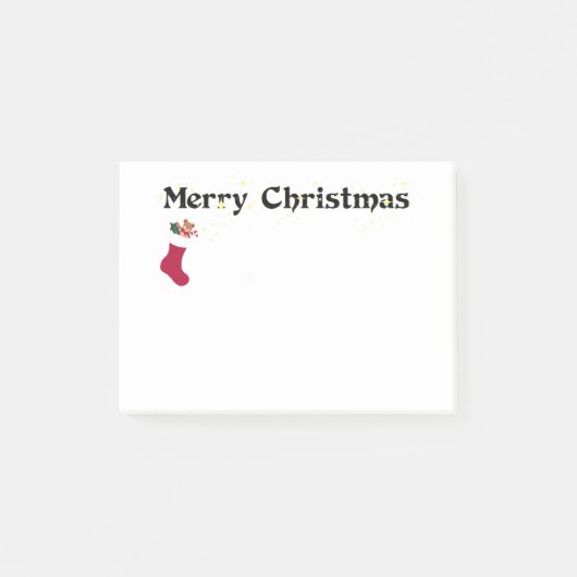 Post-it® Joyeux Noël, Noël Stocker, (Devant)