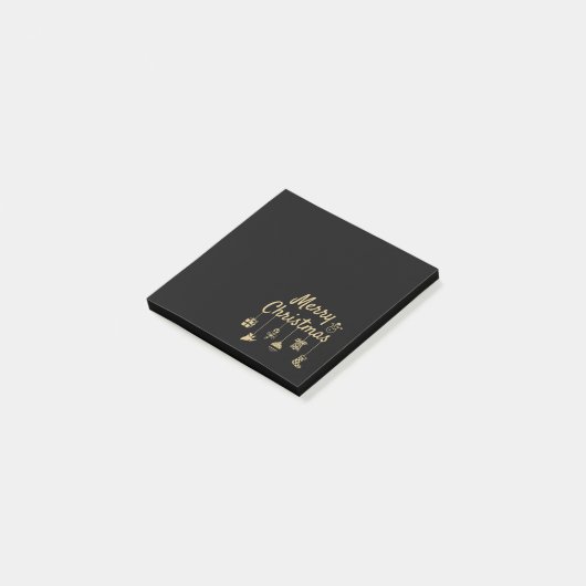 Post-it® Joyeux Noël Ornements or (Incliné)