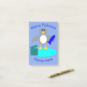 Post-it® Joyeux Noël Pêche pingouin Post it notes Pad (Sur un bureau)