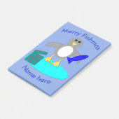 Post-it® Joyeux Noël Pêche pingouin Post it notes Pad (Incliné)