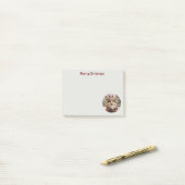 Post-it® Joyeux Noël Pembroke Welsh Corgi Chien (Sur un bureau)