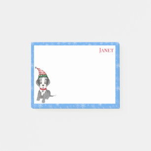 Post-it® Joyeux Noël Puppy Schnauzer Festif Nom