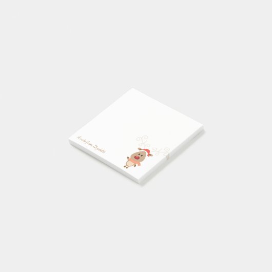 Post-it® Joyeux Noël, Reindeer de dessin (Incliné)