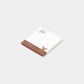 Post-it® Joyeux Noël, Renne de dessin animé - Personnalisé (Incliné)