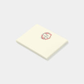 Post-it® Joyeux Noël Rouge Floral Aquarelle Wreath (Incliné)