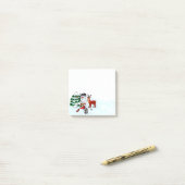 Post-it® Joyeux Noël ! Snowman avec amis (Sur un bureau)