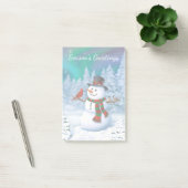 Post-it® Joyeux Noël Snowman & Birds Winter Scene (Bureau)