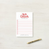 Post-it® Joyeux Noël Typographie Design (Sur un bureau)