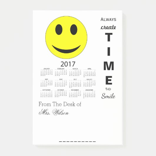 Post-it® Joyeux Nouvel An 2017 Calendrier Motivationnel (Devant)