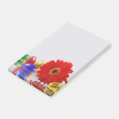 Post-it® Joyeux Oeufs de Pâques colorés avec Gerbera (Incliné)