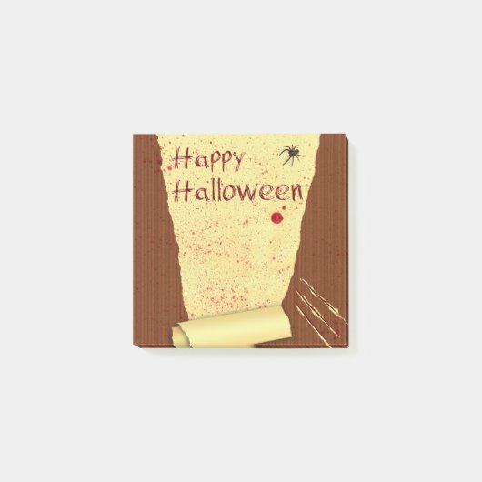 Post-it® Joyeux papier peint Halloween sanglant (Devant)