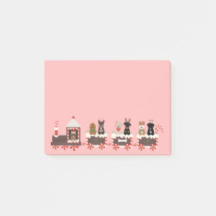 Post-it® Joyeux Pawlidays Chien Noël Train de vacances