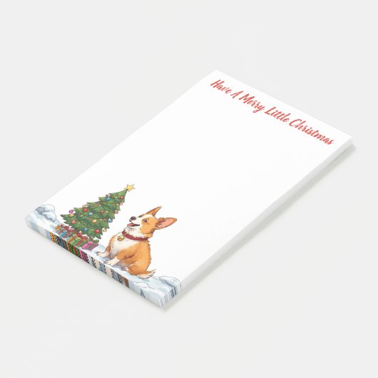 Post-it® Joyeux petit Noël - Corgi (Incliné)