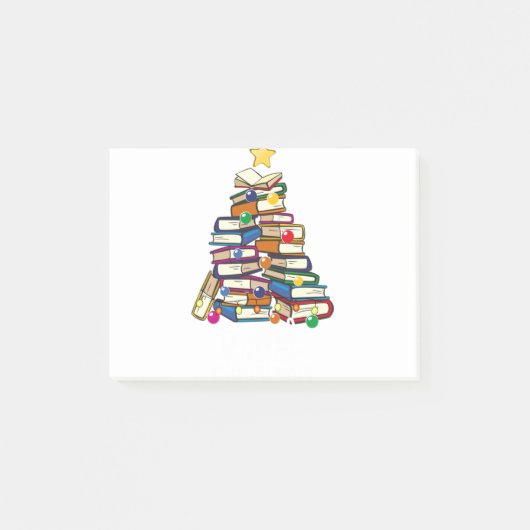 Post-it® Joyeux professeurs d'arbres de Noël aiment lire le (Devant)