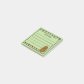 Post-it® Joyeux programme de pommes de terre vert (Incliné)