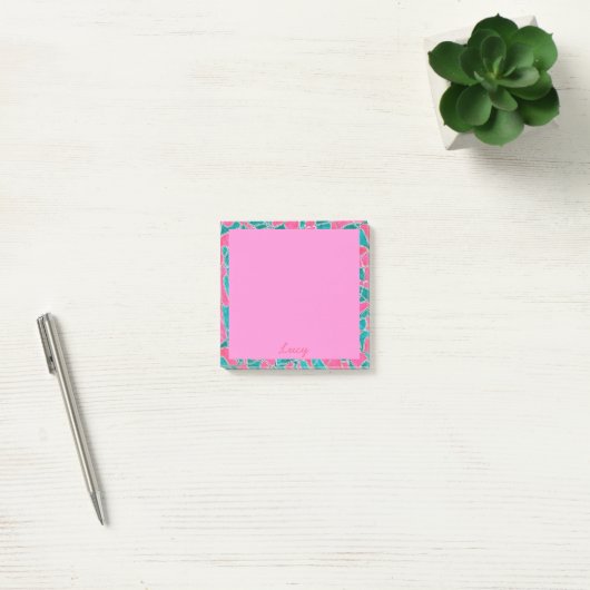 Post-it® Joyeux Scribbles rose et vert. (Bureau)