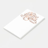 Post-it® Joyeux script de Noël en cuivre (Incliné)