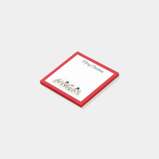 Post-it® Joyeux Snowmen de Noël (Incliné)