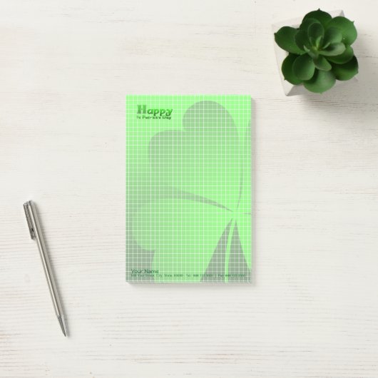 Post-it® Joyeux St Patrick's Day Clover Corporate NP (Bureau)