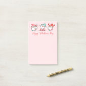 Post-it® Joyeux Valentines Jour Gnomes (Sur un bureau)