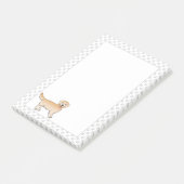 Post-it® Joyeux Yellow Golden Retriever mignon chien avec p (Incliné)